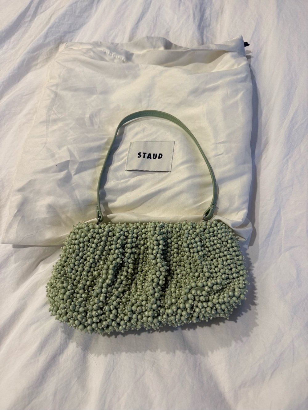 STAUD Beaded Bean Bag - Matcha - Picture 2 of 5
